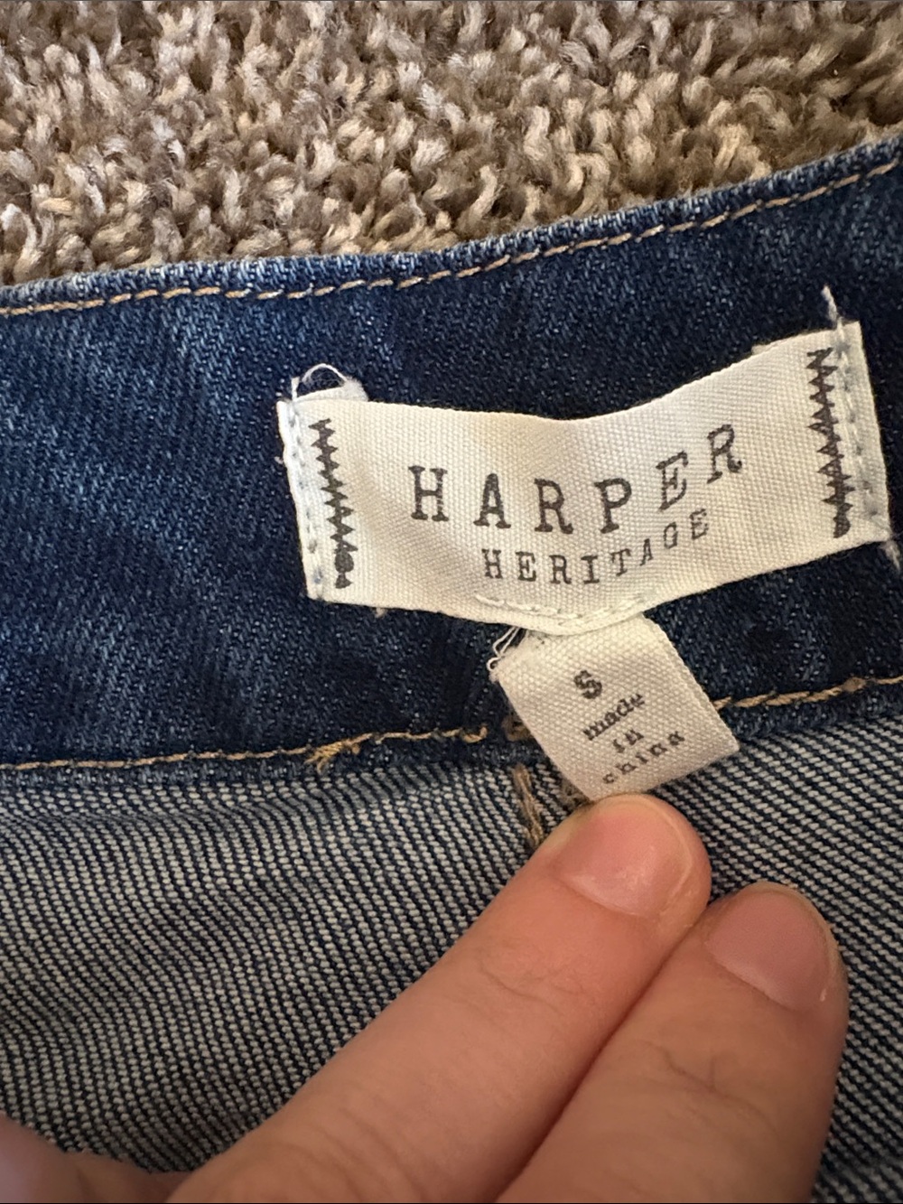 Harper Heritage Dark Indigo Wrap Denim Skirt - Picture 2 of 5